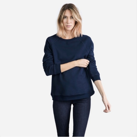 Everlane Sweaters - EVERLANE | Navy Boyfriend Crew Neck Sweater